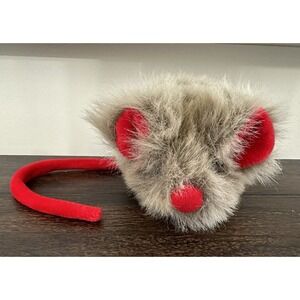 Vintage Mary Meyer Fat Mouse Red Ears Nose Long Tail Plush Stuffed Animal